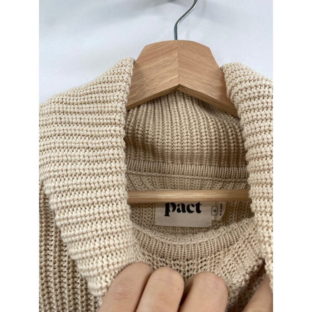 Pact oragnaic cream turtleneck sweater - Picture 3 of 5